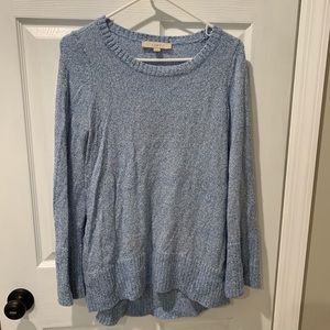 Loft Marled Bell Sleeve Sweater